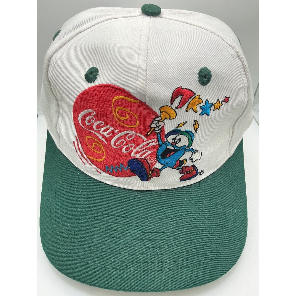 Coca-Cola Izzy Hat Sbaoback 1996 Atlanta Olympics Green Bill Summer Games